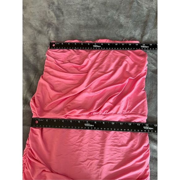 Revolve SER.O.YA Dress Womens Size Small Pink Maia Midi Strapless Drape Stretch - Picture 8 of 10